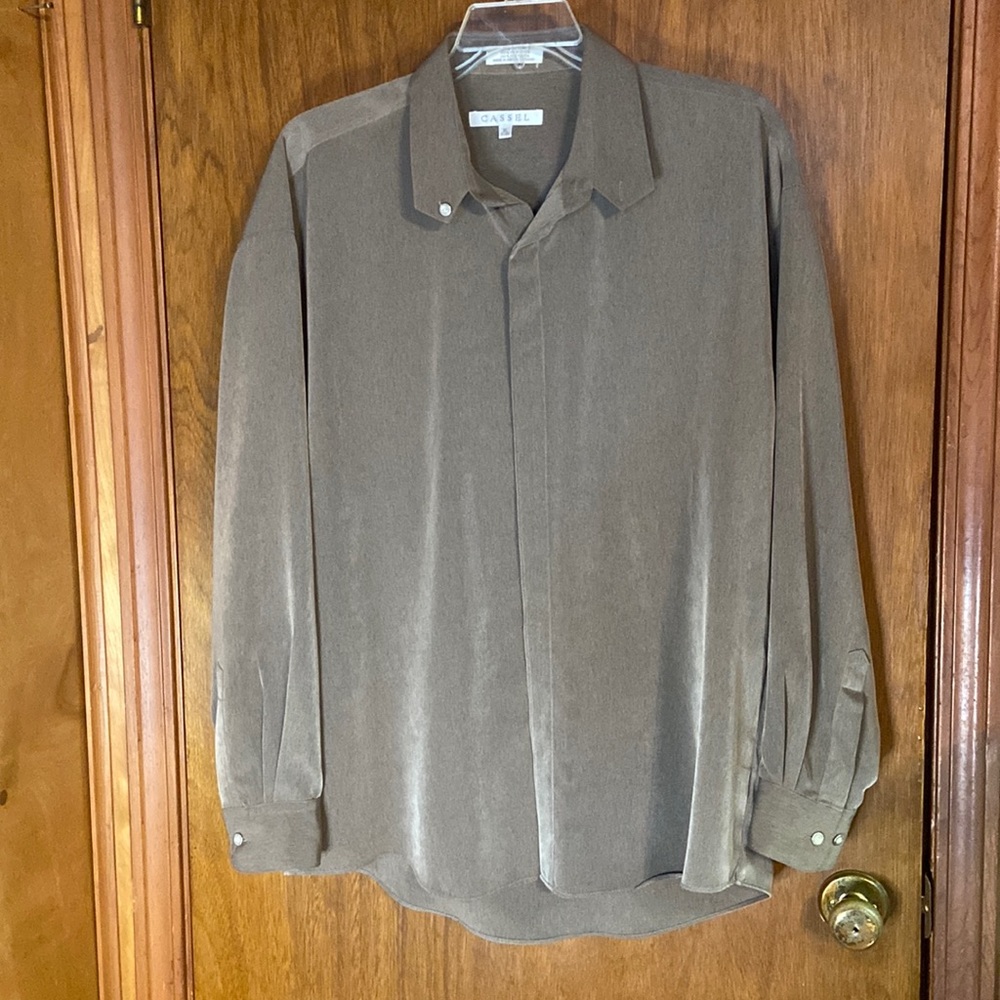 Cassel Elegant Sueded Polyester Dress Shirt